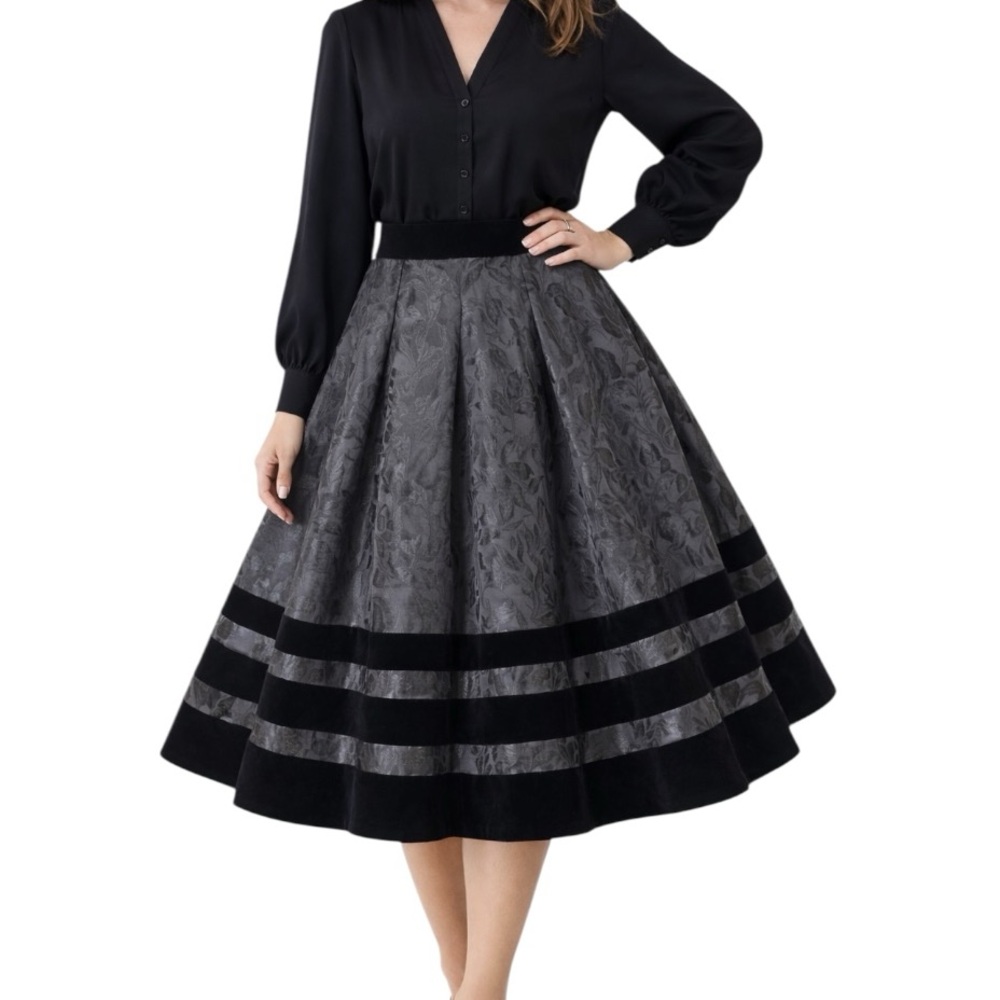 Badgley Mischka Black Cocktail Dress Skirt
